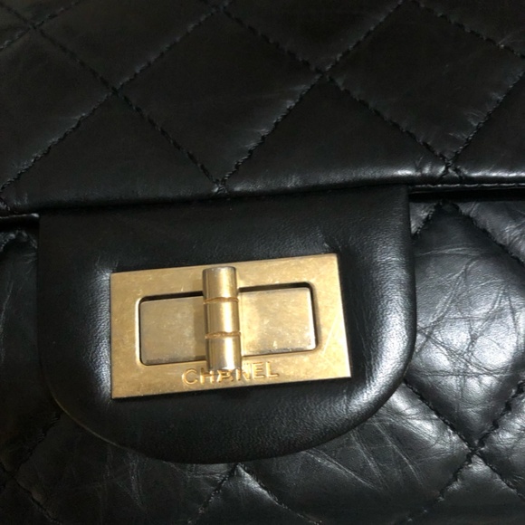 🔴SOLD🔴Chanel Aged Calfskin Quilted 50th Anniversary 2.55 Reissue 227 Black - Picture 5 of 16